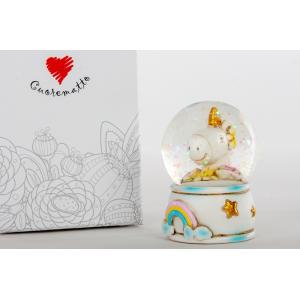 Bomboniere solidali palla di vetro unicorno